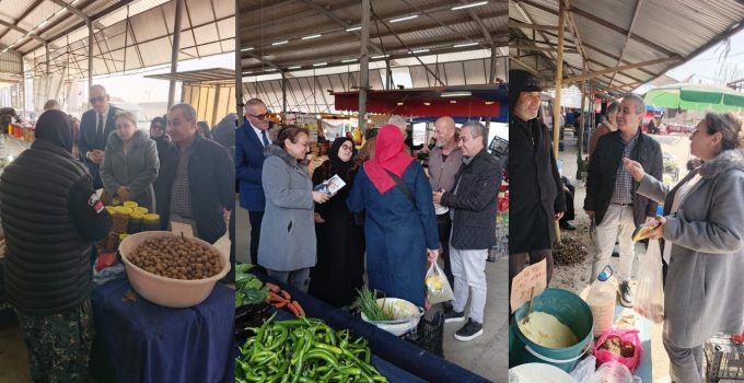İYİ Parti Düzce Teşkilatı Semt Pazarı Ziyaretinde Vatandaşlarla Buluştu